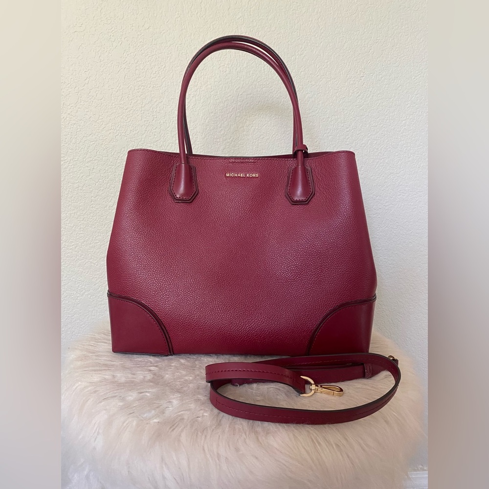 Michael Kors Red Leather Tote